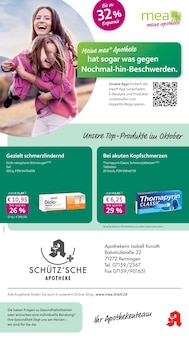 Aktueller mea - meine apotheke Prospekt "Unsere Oktober-Angebote" Seite 1 von 4 Seiten für Renningen