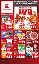 Kaufland Prospekt "Hier bin ich richtig", 70 Seiten, 08.10.2026 - 08.10.2026 Aktueller Kaufland Prospekt, "Hier bin ich richtig", mit Angeboten der Woche, gültig von 08.10.2026 bis 08.10.2026