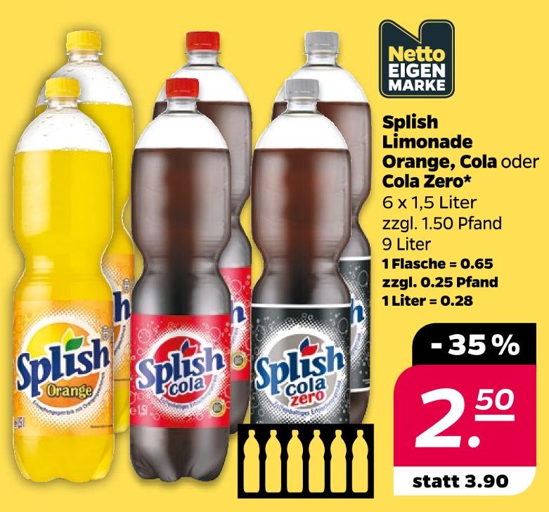 Limonade Orange, Cola oder Cola Zero