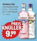 Gin im V-Markt Prospekt Gin von Gordons im aktuellen V-Markt Prospekt für 9,99 €
