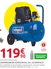 Promo Compresseur Horizontal 50 L à 119,90 € dans le catalogue Mr. Bricolage à Saint-Dié-des-Vosges