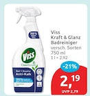 Kraft & Glanz Badreiniger von Viss für 2,19 € bei budni im Angebot Kraft & Glanz Badreiniger von Viss im aktuellen budni Prospekt