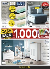 Kinderbett im BRAUN Möbel-Center Prospekt in Konstanz Aktueller BRAUN Möbel-Center Prospekt mit Kinderbett, "CA$HBACK WOCHEN", Seite 12