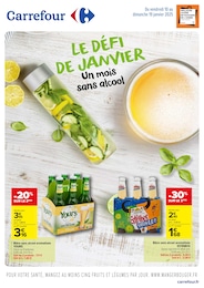 Prospectus Carrefour à L'Aiguillon-sur-Mer, "LE DÉFI DE JANVIER Un mois sans alcool", 4 pages, 10/01/2025 - 19/01/2025