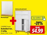 Aktuelle Badmöbel Angebote bei Lidl in Leipzig Aktuelles Badmöbel-Set, 2-teilig Angebot bei Lidl in Leipzig ab 54,99 €