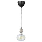 Lampenaufhängung +LED-Leuchtmittel vernickelt/ellipsenförmig bunt von JÄLLBY / MOLNART im aktuellen IKEA Prospekt für 24,99 €