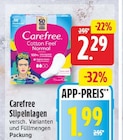 Slipeinlagen von Carefree für 1,99 € bei EDEKA im Angebot Slipeinlagen von Carefree im aktuellen EDEKA Prospekt