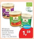 Streichcreme von Alnatura für 1,59 € bei budni im Angebot Streichcreme von Alnatura im aktuellen budni Prospekt