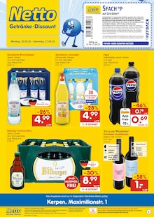 Bier im Netto Marken-Discount Prospekt "DER ORT, AN DEM DU IMMER AUSGEZEICHNETE PREISE FINDEST." mit 2 Seiten (Frechen)