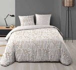 Parure imprimée microfibre en promo chez Maxi Bazar Villemomble à 12,99 €
