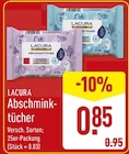 Abschminktücher im Angebot bei ALDI Nord in Leipzig Abschminktücher Angebote von LACURA bei ALDI Nord Leipzig für 0,85 €