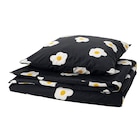 Aktuelles Bettwäsche-Set, 2-teilig schwarz/weiß/gelb 140x200/80x80 cm Angebot bei IKEA in Karlsruhe ab 14,99 €