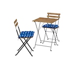 Aktuelles Tisch+2 Stühle/außen faltbar schwarz/hellbraun lasiert/faltbar Klösan dunkelblau Angebot bei IKEA in Bremen ab 71,97 €