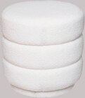 Pouf bouclette blanc - ATMOSPHERA en promo chez Intermarché Hyper Nancy à 26,90 €