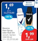 Deo-Spray im Angebot bei budni in Berlin Deo-Spray Angebote von Rexona bei budni Berlin für 1,69 €