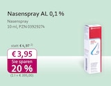 Nasenspray AL 0,1 % im aktuellen Prospekt bei mea - meine apotheke in Spiesen-Elversberg