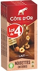 Tablettes de chocolat lait noisettes entières - CÔTE D'OR à 6,89 € dans le catalogue Netto