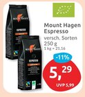 Espresso Gemahlen im Angebot bei budni in Lüneburg Espresso Gemahlen Angebote von Mount Hagen bei budni Lüneburg für 5,29 €