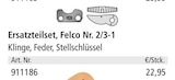 Ersatzteilset, Felco Nr. 2/3-1 für 22,95 € bei Holz Possling im Angebot Ersatzteilset, Felco Nr. 2/3-1 im aktuellen Holz Possling Prospekt