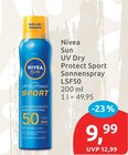 Sun UV Dry Protect Sport Sonnenspray LSF50 Angebote von Nivea bei budni Buchholz für 9,99 €