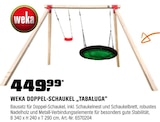 Schaukel im OBI Prospekt Doppel-Schaukel „Tabaluga“ von Weka im aktuellen OBI Prospekt für 449,99 €
