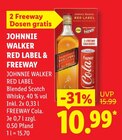 Red Label & Freeway von Johnnie Walker im aktuellen Lidl Prospekt für 10,99 €