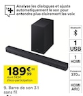 Barre de son 3.1 sans fil HW-B66CF/XE - SAMSUNG à 189,99 € dans le catalogue But