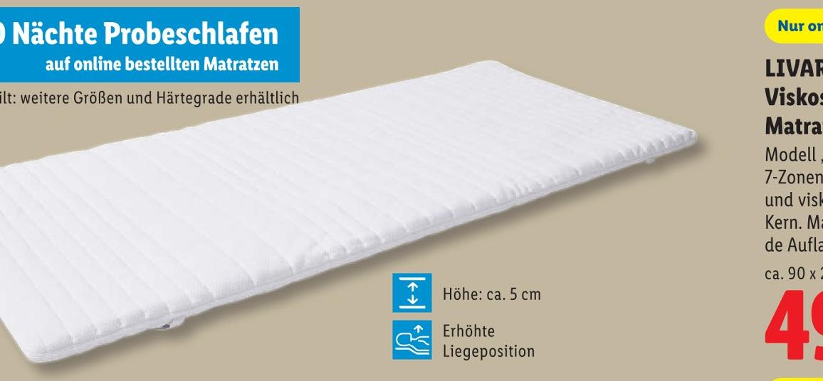 Viskoschaum-Matratzentopper