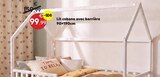 Lit cabane avec barrière - Maxi Bazar à Paris Lit cabane avec barrière en promo chez Maxi Bazar Paris à 99,99 €