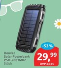 Solar Powerbank PSO-2001MK2 von Denver im aktuellen budni Prospekt