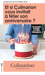 Prospectus Culinarion à Feytiat, "Et si Culinarion vous invitait à fêter son anniversaire ?", 4 pages, 19/09/2024 - 20/10/2024