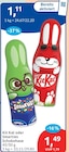 Aktuelles Kit Kat oder Smarties Schokohase Angebot bei budni in Berlin ab 1,11 €