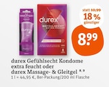 Gefühlscht Kondome oder Massage- & Gleitgel von durex im aktuellen tegut Prospekt für 8,99 €