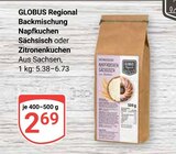 Regional Backmischung Napfkuchen Sächsisch oder Zitronenkuchen im Angebot bei GLOBUS in Halle Regional Backmischung Napfkuchen Sächsisch oder Zitronenkuchen Angebote von GLOBUS bei GLOBUS Halle für 2,69 €