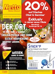 Netto Marken-Discount Prospekt für Ebersbach: "20% auf frisches Obst & Gemüse", 4 Seiten, 17.02.2025 - 22.02.2025