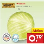 Weißkohl im Netto Marken-Discount Prospekt zum Preis von 0,79 €