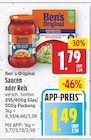 Saucen von Ben's Original für 1,49 € bei E center im Angebot Saucen von Ben's Original im aktuellen E center Prospekt