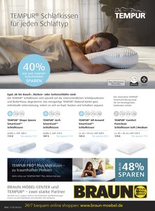 Kissen im aktuellen BRAUN Möbel-Center Prospekt (Freiburg (Breisgau)) Kissen im BRAUN Möbel-Center Prospekt "Tempur Fachberatertage" mit 4 Seiten (Freiburg (Breisgau))