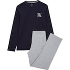 Pyjama long homme - TEX BASIC en promo chez Carrefour Pyjama long homme - TEX BASIC dans le catalogue Carrefour