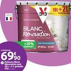 Peinture Blanc Rénovation mat - V33 en promo chez Mr.Bricolage Ajaccio à 69,90 €