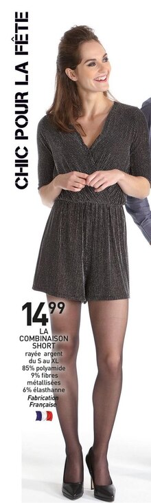 LA COMBINAISON SHORT - Stokomani à Boulogne-Billancourt LA COMBINAISON SHORT en promo chez Stokomani Boulogne-Billancourt à 14,99 €