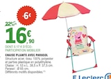 Chaise pliante avec parasol dans le catalogue E.Leclerc