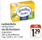 Butter rahmig-frisch Angebote von Landliebe bei EDEKA Bamberg für 1,29 €