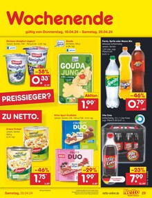 Coca Cola im Netto Marken-Discount Prospekt "Aktuelle Angebote" mit 49 Seiten (Erfurt)