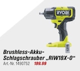 Aktuelle Bohrmaschine Angebote bei toom Baumarkt in Wuppertal Aktuelles Brushless-Akku-Schlagschrauber „RIW18X-0“ Angebot bei toom Baumarkt in Wuppertal ab 199,99 €