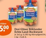 Echte Land-Bockwurst bei tegut im Prospekt "" für 5,00 €
