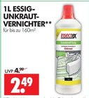 Essig-Unkraut-Vernichter im Angebot bei Wreesmann in Dresden Essig-Unkraut-Vernichter Angebote von insectex bei Wreesmann Dresden für 2,49 €