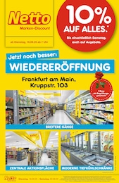 Netto Marken-Discount Prospekt für Frankfurt (Main): "Wiedereröffnung - 10% auf ALLES", 4 Seiten, 16.09.2025 - 20.09.2025