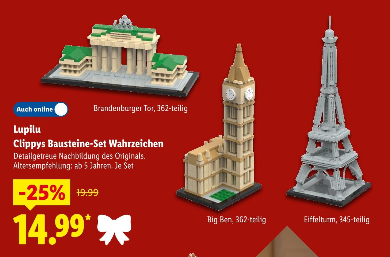 Clippys Bausteine-Set Wahrzeichen Eiffelturm