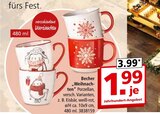 Becher „Weihnachten“ im Angebot bei Segmüller in Ingolstadt Becher „Weihnachten“ Angebote bei Segmüller Ingolstadt für 1,99 €